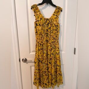 Floral Yellow Maxi Dress